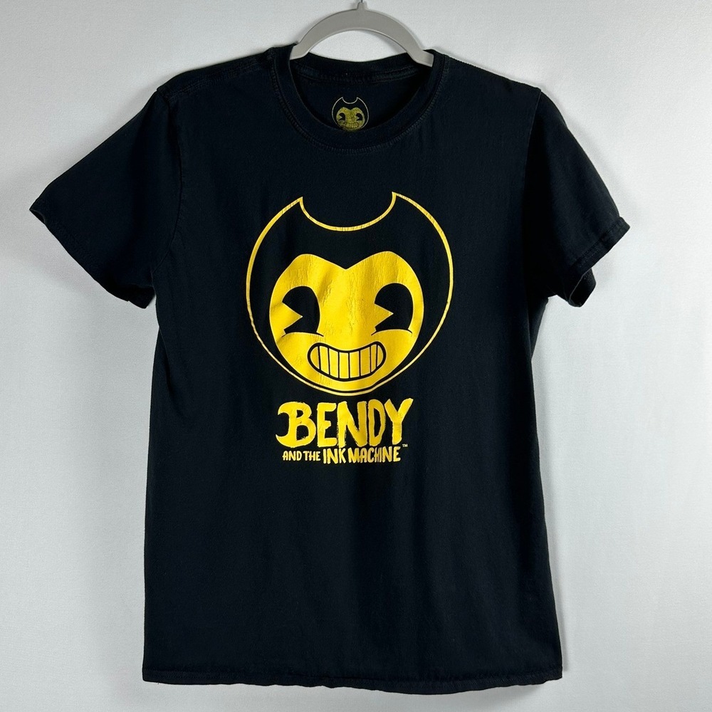 Bendy‎ and the Ink Machine Graphic T-Shirt M Black Gaming Horror PhatMojo 2017